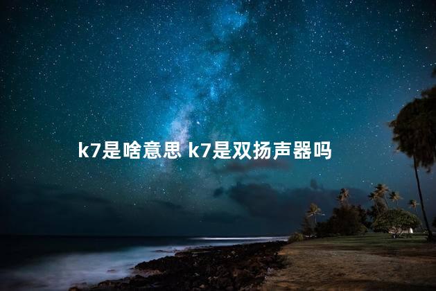 k7是啥意思 k7是双扬声器吗